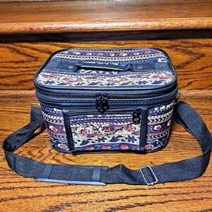 Travel Train Makeup Case Elephant Print NWOT